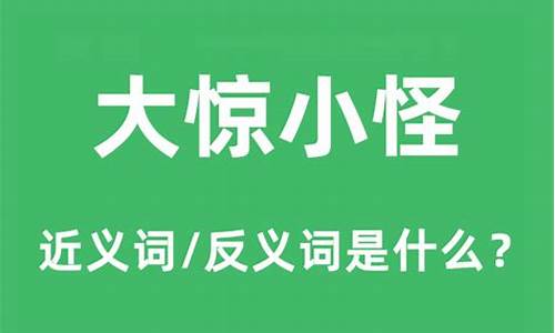 大惊小怪的意思翻译英文怎么说_大惊小怪的意思翻译英文