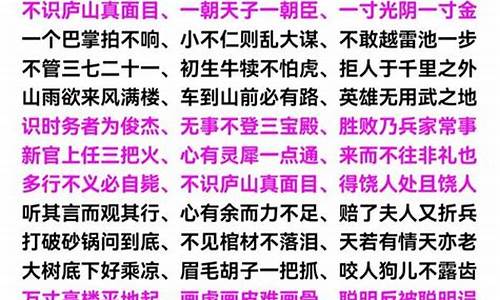 七字成语大全查询_七字成语大全集500个